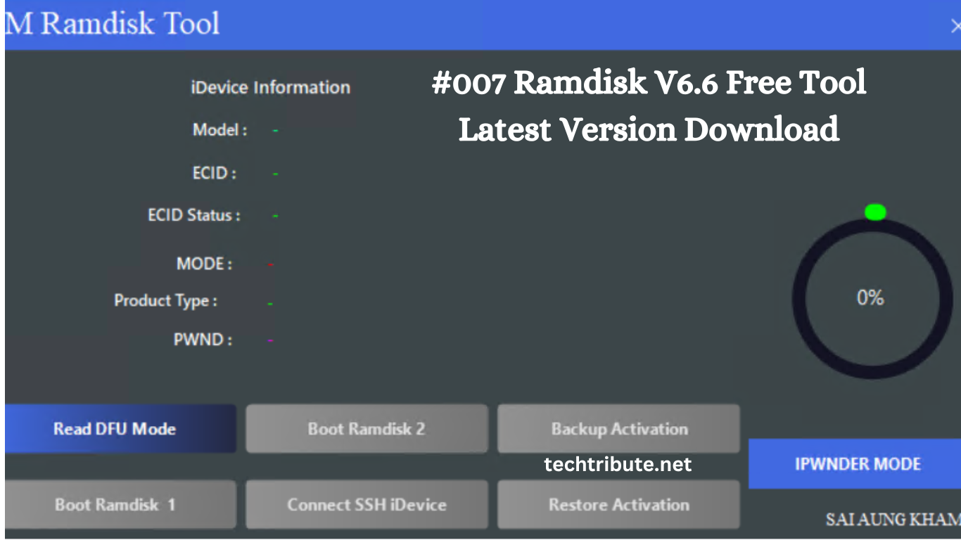#007 Ramdisk V6.6 Free Tool Latest Version Download