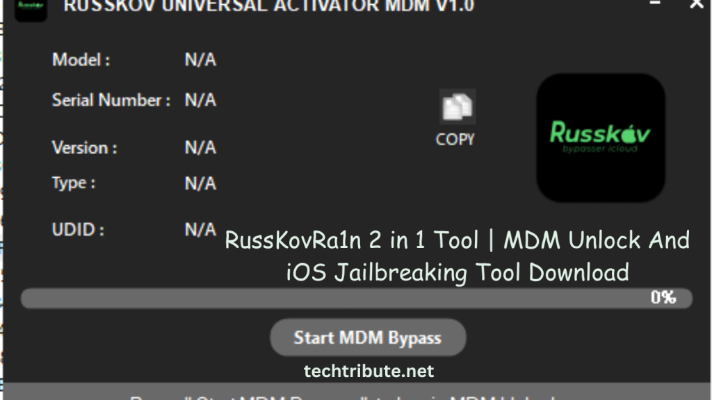 RussKovRa1n 2 in 1 Tool | MDM Unlock And iOS Jailbreaking Tool Download